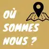 icone de localisation sur carte avec texte ou sommes nous po