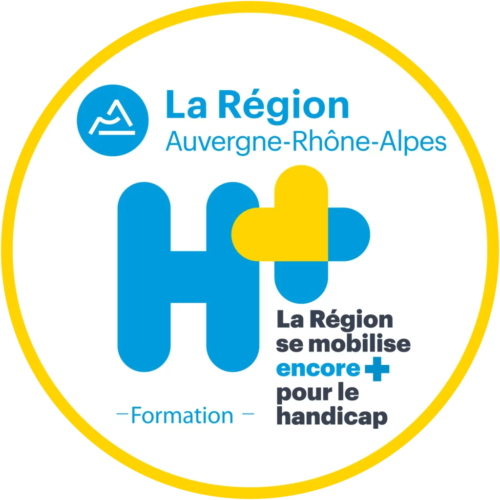 logo region auvergne rhone alpes h pour le handicap formatio